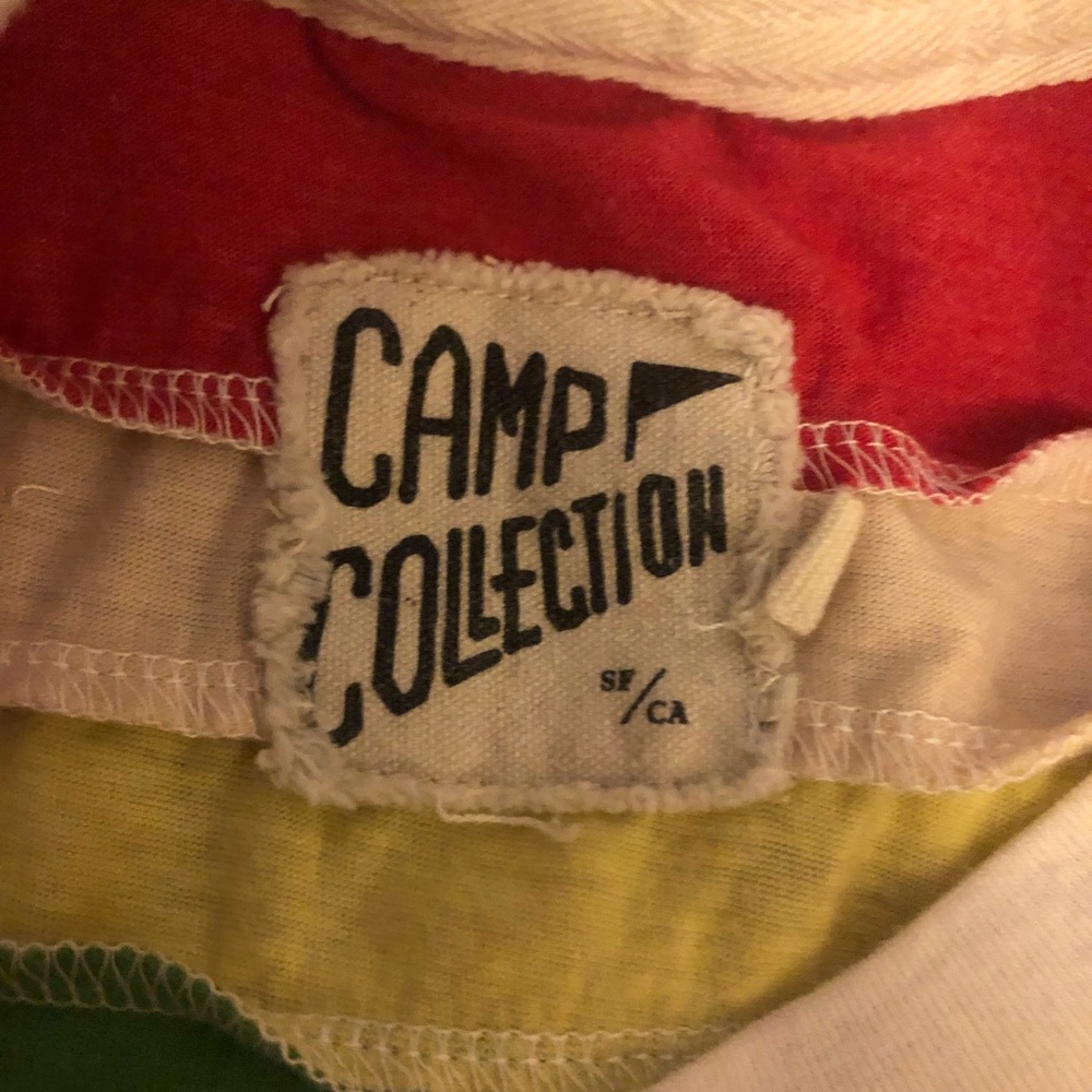 Camp Collection White Color Block Tee - Size L - image 4